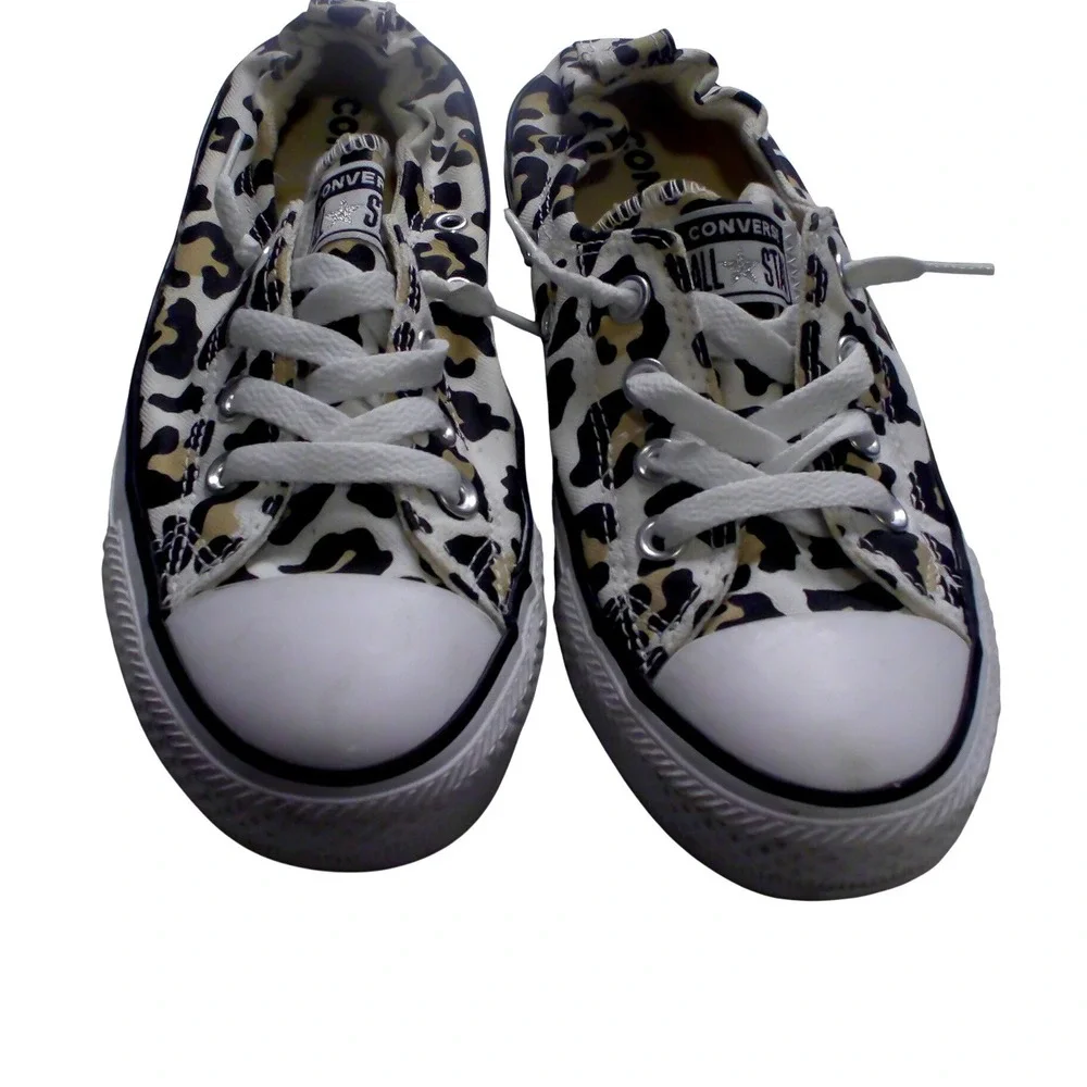 Converse Chuck Taylor AllStar Shoreline Leopard Print SlipOn Sneakers 7.5 Womens - Picture 1 of 9